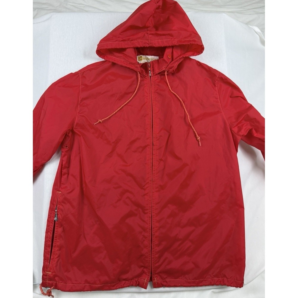 Vintage 70s 80s White Stag Red Nylon Windbreaker Jacket Mens Large / XL Outdoor